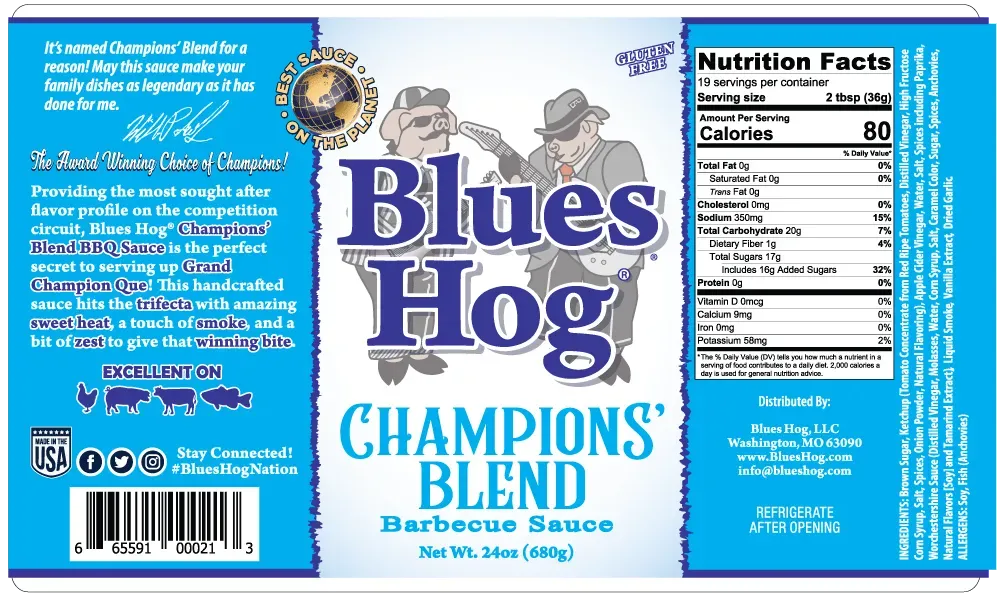 Blues Hog Champions' Blend Sauce 1.893L