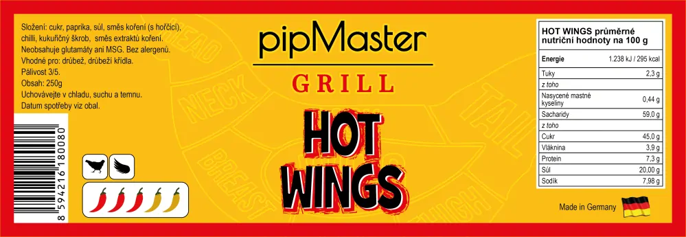 pipMaster HOT WINGS 230g