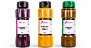 Set 3 omáček - Brusinková, Hořčico medová, Okurkový relish
