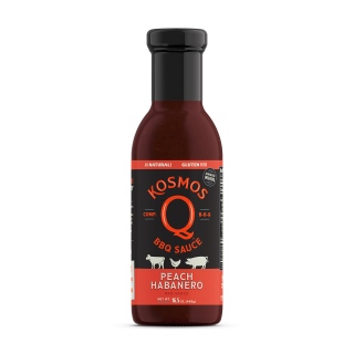 KOSMOS Q PEACH HABANERO BBQ SAUCE, 468 g