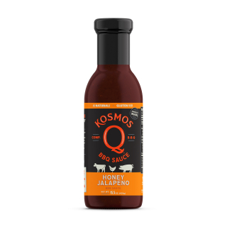 KOSMOS Q HONEY JALAPEENO BBQ SAUCE, 439 g