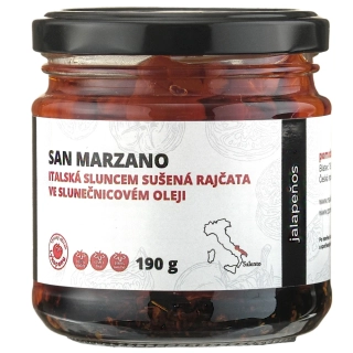 Rajčata San Marzano jalapeńo naložená v oleji 190g